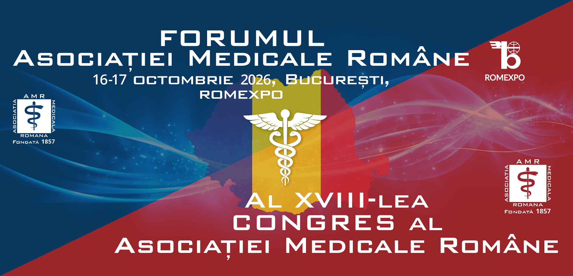 Banner oficial Forumul și Congresul Asociației Medicale Române 2026